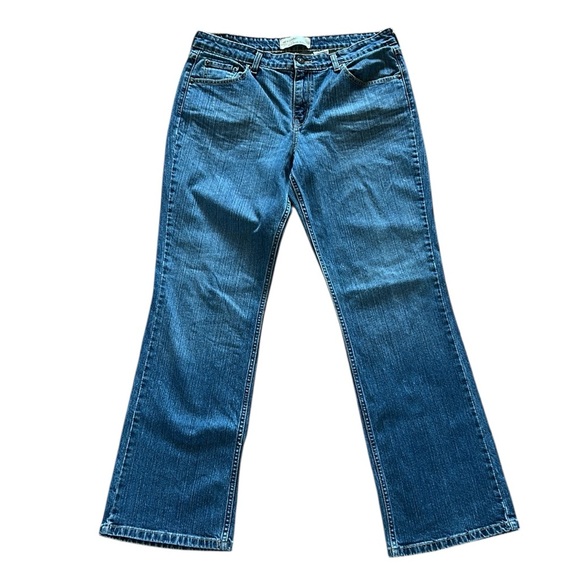 Levi's Signature Mid Rise Bootcut Jeans - Dark Blue - Picture 1 of 6